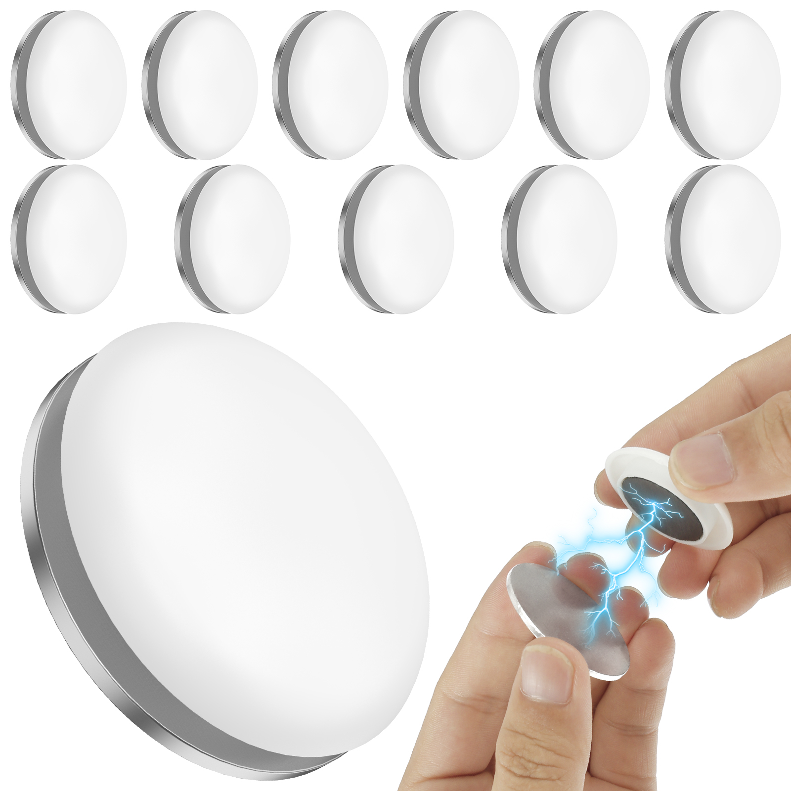 12 Pairs Magnetic Shower Curtain Weights Waterproof Reusable Magnetic Curtain Magnets Heavy Duty Magnetic Curtain Weights: Default Title