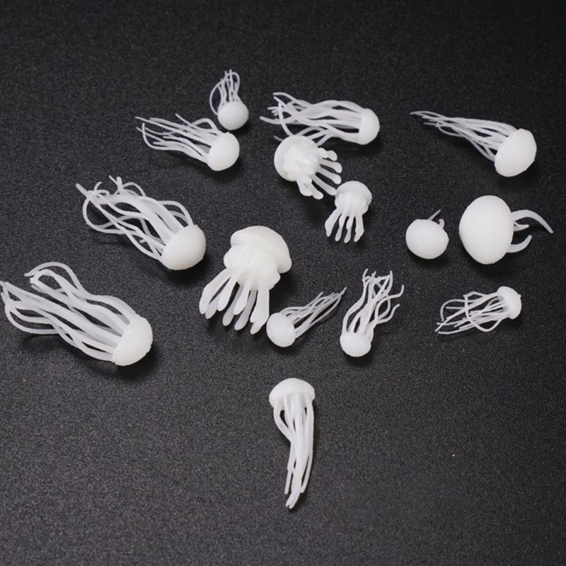 16 Pcs Epoxy Filling Material Crystal Ocean Resin 3D Mini Jellyfish Modeling For Jewelry Tools UV Resin Mold Jewelry Accessories