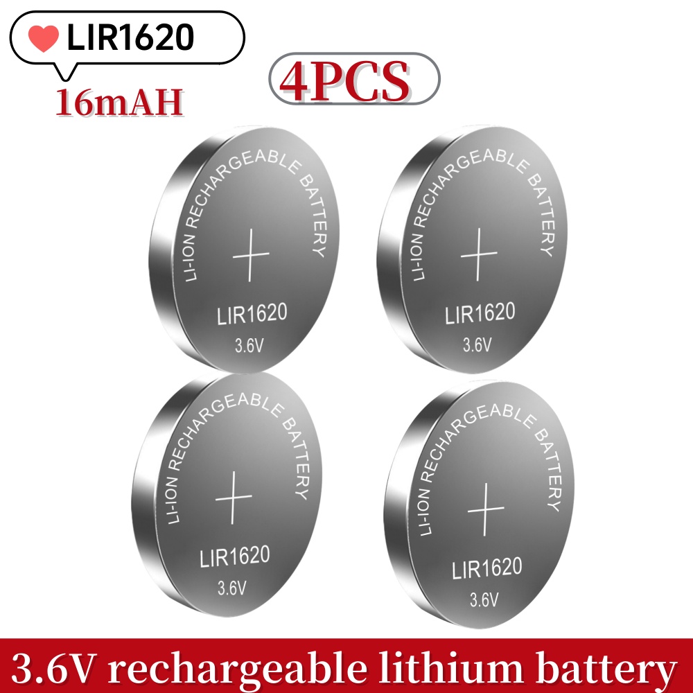 1-10PCS LIR1620 1620 3.6V batteria ricaricabile che carica 1620 può sostituire le batterie a bottone CR1620: BIANCO