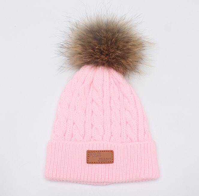 ¡Novedad! Gorro de invierno de Pom para niños, gorro tejido para niñas, gorro grueso para bebé, gorro cálido de invierno para niña