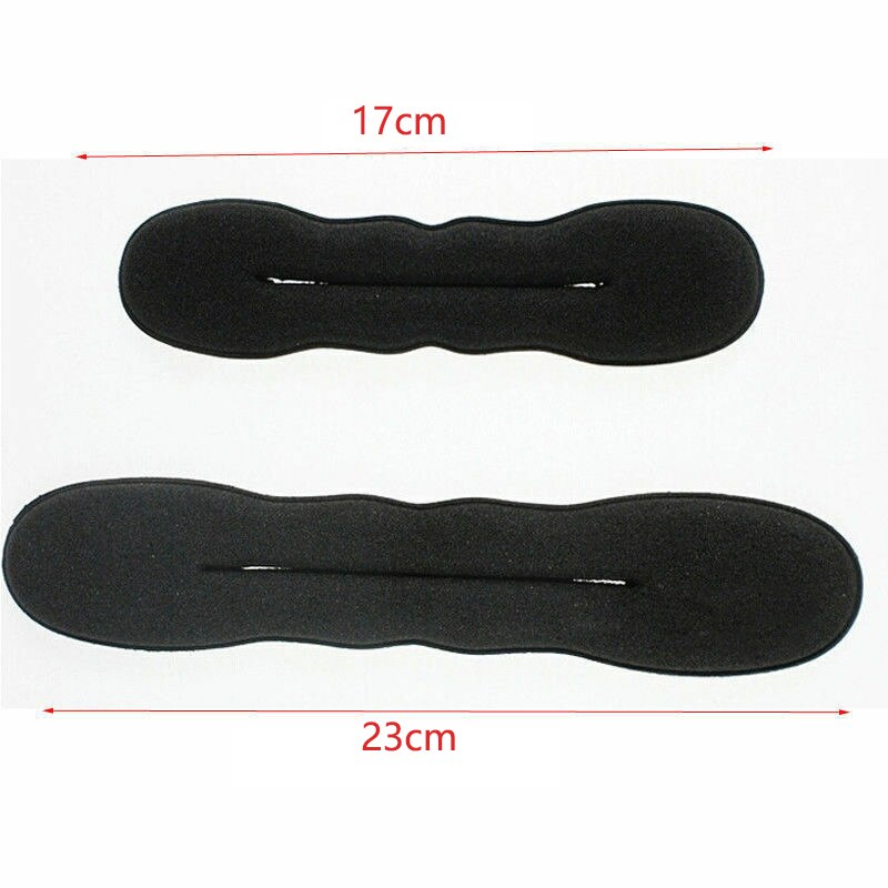 17cm i 23cm czarne włosy stylizacja kok tornado robić koka pierścień magiczna gąbka klip pianka pączek narzędzie obrotowe 1/2 sztuk: 2szt 17cm i 23cm