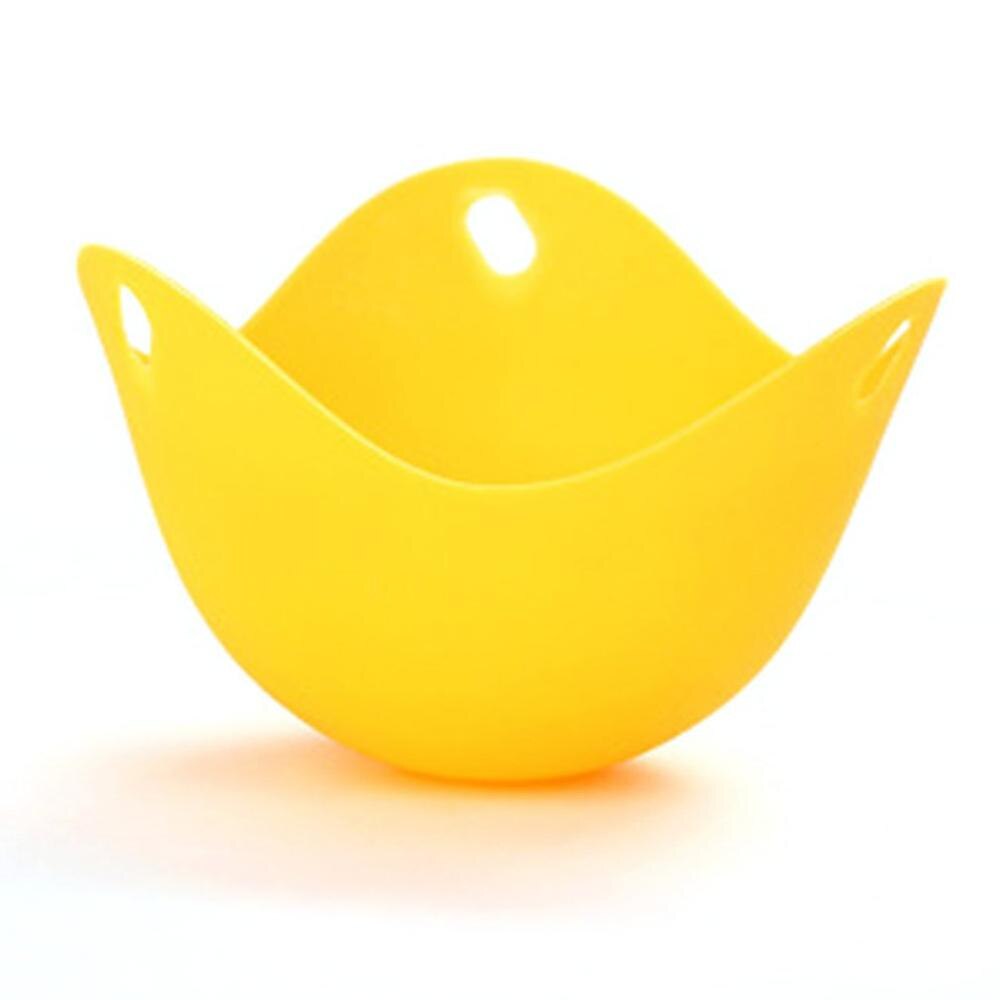1 st 4 st silikon ägg poaching skida ägg mögel skål hög temperatur resistent ägg ångkokare köket tillbehör: Gul