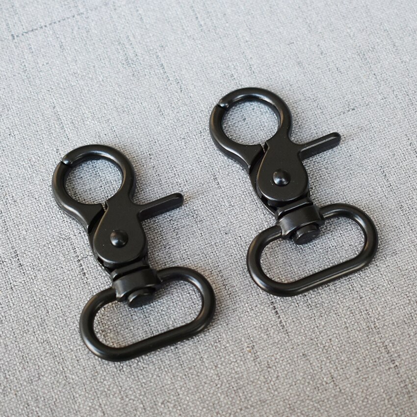 1 Pcs/Lot 25mm Black Metal Dog Clip Hook Durable And Strong Swivel Snap Hook Zinc Alloy Diy Accessories