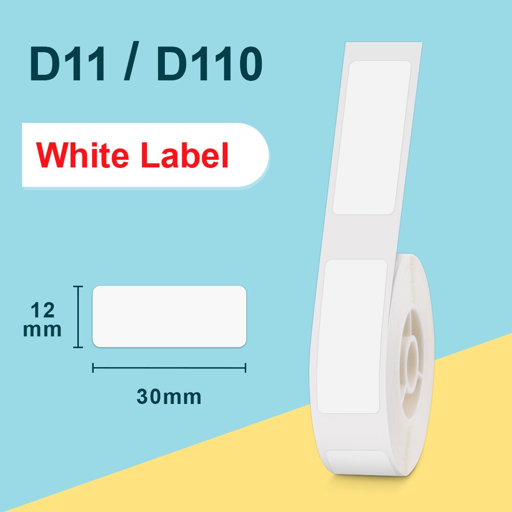Niimbot D110 Label Printer Mini Draadloze Thermische Label Maker Diy Datum Sticker Naam Sticker Met Niimbot D11 Afdrukken Label Papier: 12x30mm 210pcs