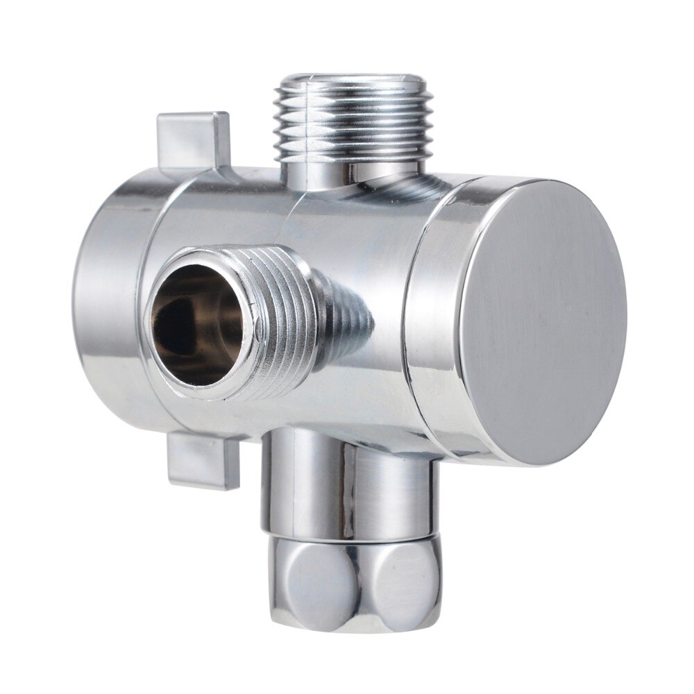 3 Way Adjustable Shower Head Diverter Valve T-adapter Bath Arm Mounted Connector Diverter Valve Bathroom Part