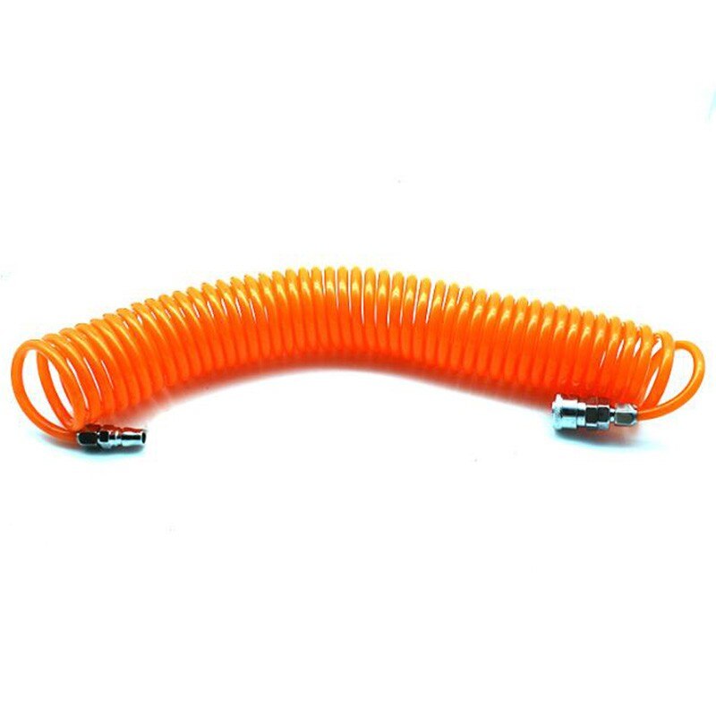 25ft 1/4" Recoil Air Hose Re Coil Spring Ends Pneumatic Compressor Tools 200 Psi