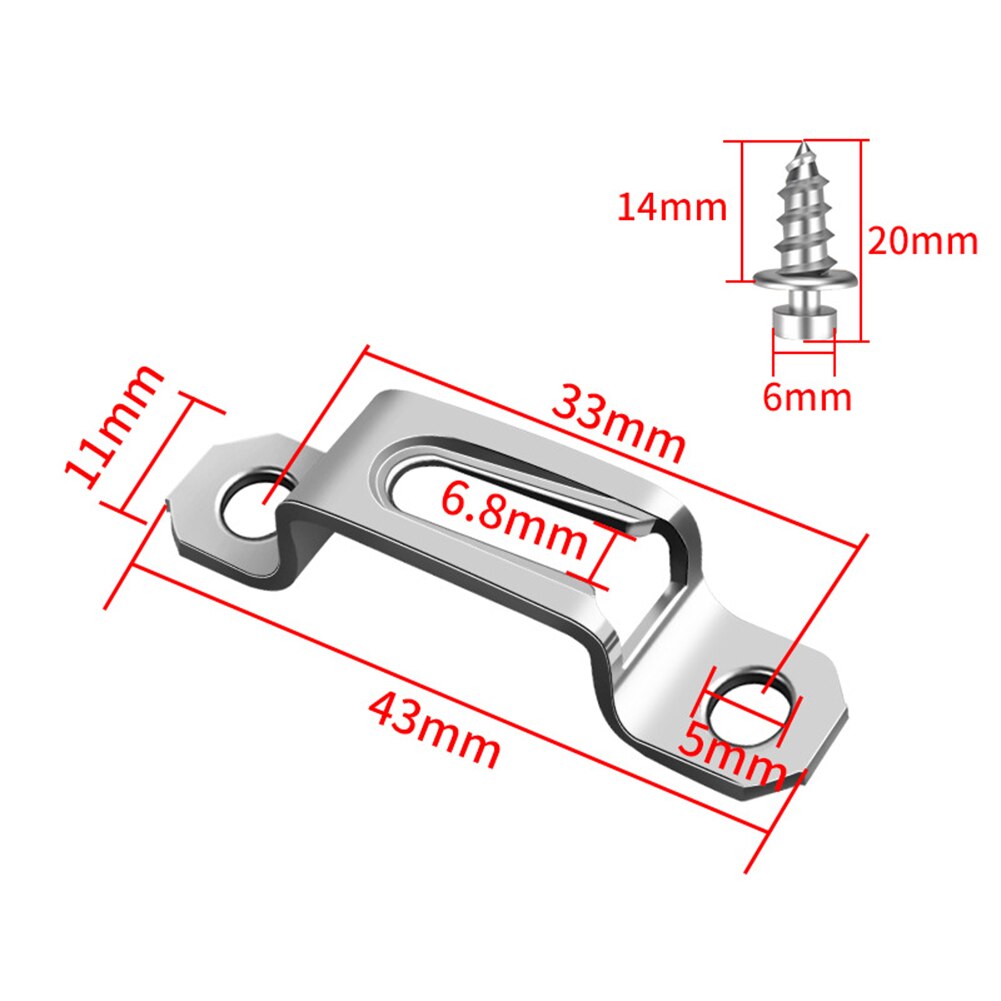 Connecteur Invisible 2 en 1 pour charnière de meuble en métal, fixation à vis encastrée: Argent