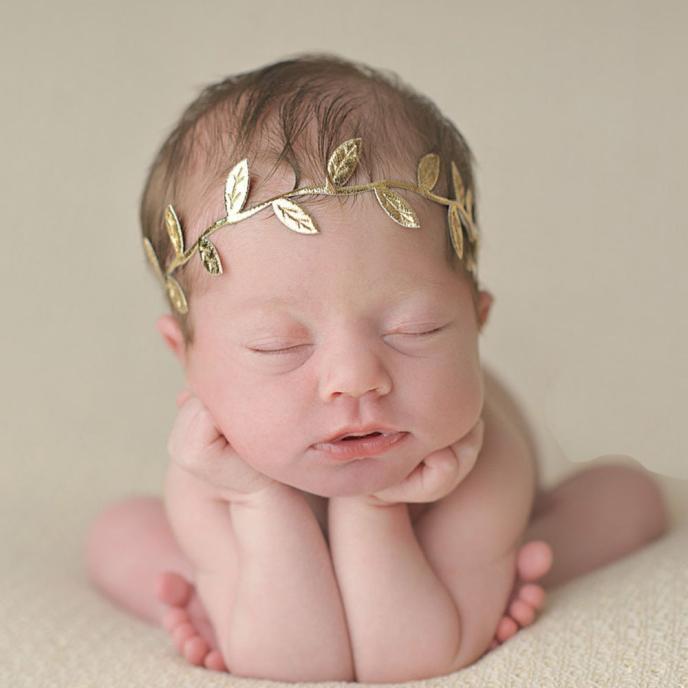 2019 Bambino Appena Nato Fascia Bronzing Lascia il Bambino Delle Ragazze Della Fascia Elastici Per I Neonati Fascia Capa Dei Capelli fotografia puntelli @ 10