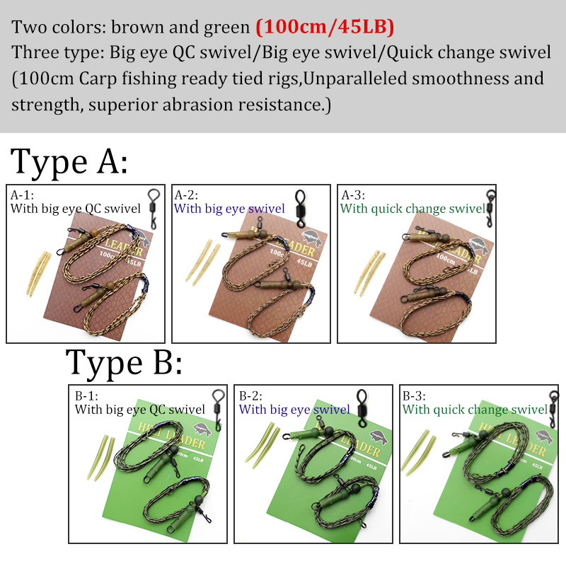 Karpefiske tilbehør sett rigg for helikopterrigg chod heli bufferhylser hurtigskift swivel line aligner multi clip kit