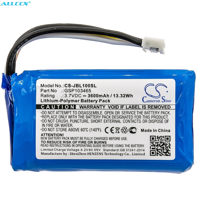 Cameron Sino 3600 Mah Batterij GSP103465 Voor Jbl Link 10