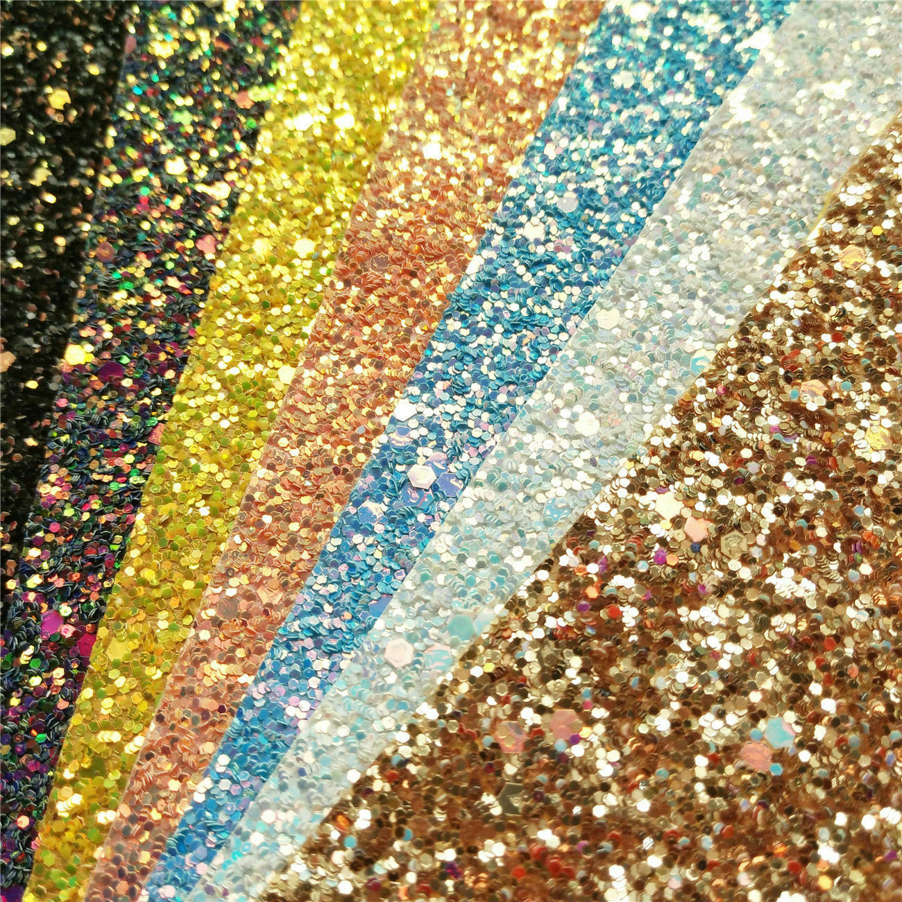 Meerkleurige glitterstof hologram regenboog synthetisch leer vinyl haarboog decoratie DIY handgemaakte tassen kleding ambachtelijk materiaal