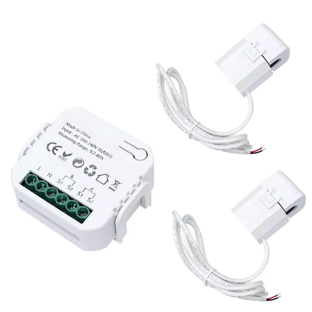 Inteligentny licznik energii 80A Tuya ZigBee Zużycie produkcji energii fotowoltaicznej Dwukierunkowy miernik monitorowania Sterowanie aplikacją 2CT: Default Title