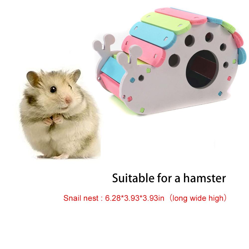 Naturlig rolig hamster bo leksak, djur gömställe trä plast tallrik hamster hus, för husdjur små djur lek