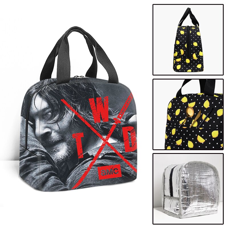 The Walking Dead przenośna torba chłodząca do drugiego śniadania dzieci Student izolacja termiczna torba na żywność podróż pojemnik na Lunch na piknik dla mężczyzn: 008