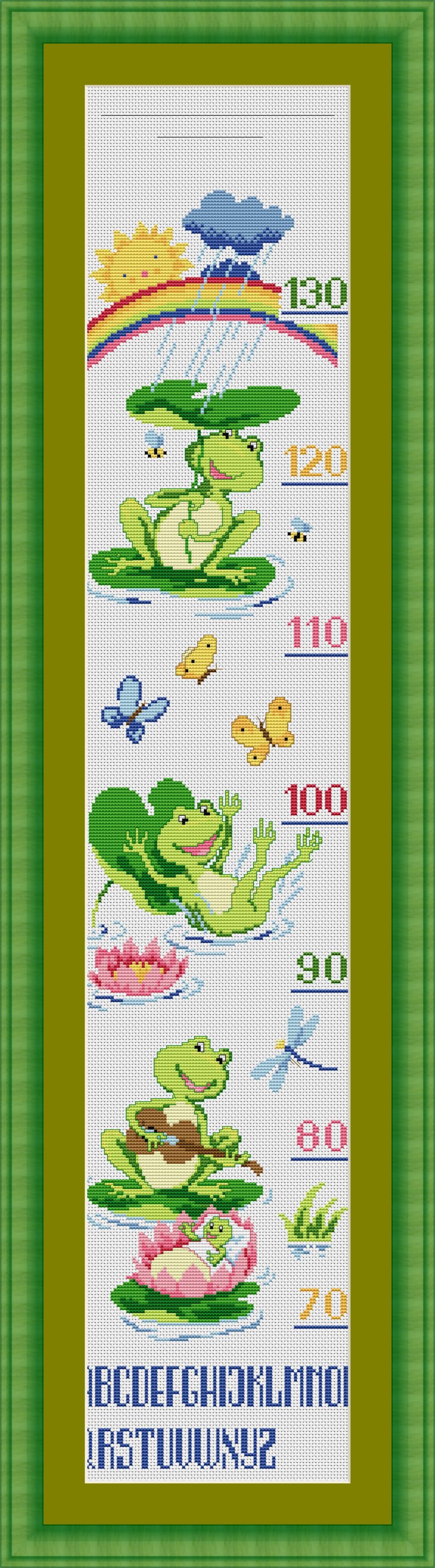 SG008 Height Chart Table With Length Scale Baby Counted Cross Stitch Kit Cross-stitching Package Cross Stich to Your Baby