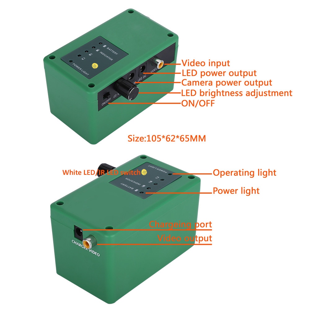 Fish Finder Underwater Fishing Camera Battery Box 4500Mah