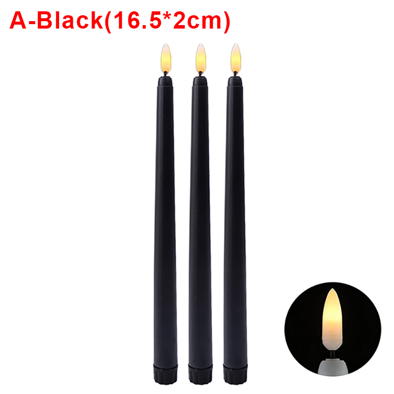 3/1 pièces LED bougies sans flamme alimenté par batterie lampes chauffe-plat électroniques pour la maison mariage fête d'anniversaire décoration éclairage: Blanc froid / plum
