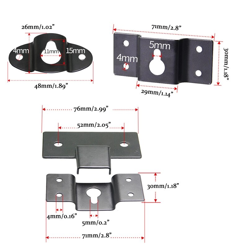 Soporte Universal de montaje en pared para altavoz, abrazadera de techo envolvente, gancho trasero, placa de suspensión para altavoz,