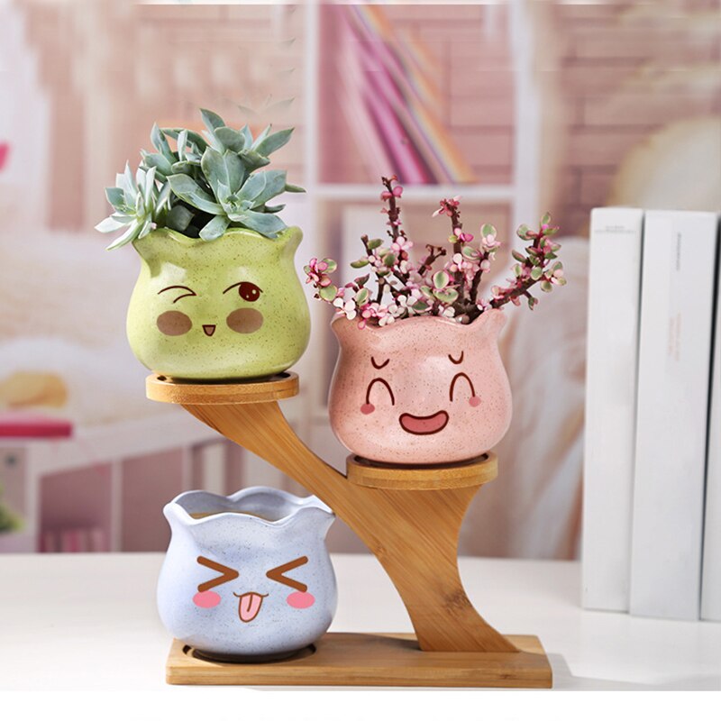 Oval Shape Bamboo Wood Saucer Plant Tray Mini Plant Flower Pot Stand Favor Succulent Pot Tray Simple Home Balcony