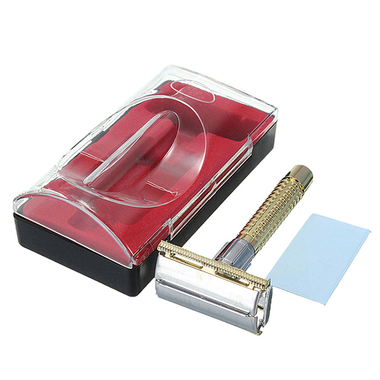 mannen Veiligheid Handheld Handleiding Scheerapparaat + Double Edge Safety Razor Blade Doos Mannen Kapper Razor Sharp Tool Blades scheren Machine