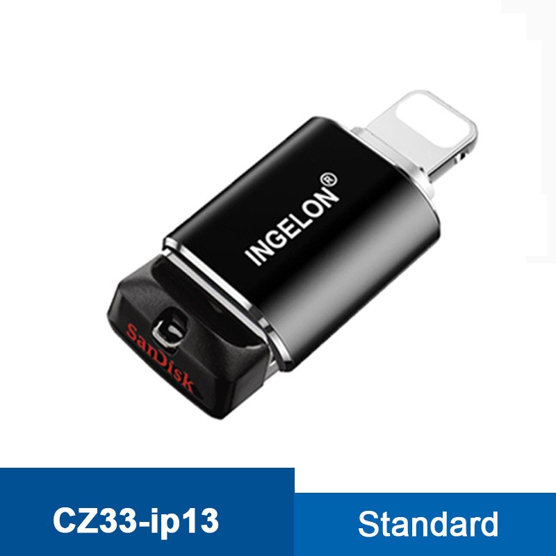 SanDisk pendrive pamięć usb 64GB przejściówka do złącza lightning pen drive dla iPhone 11x8 7 7Plus 6 6s 5 se i ipada pen drive cle pamięć usb długopis muminki długopisy флешка pamięć usb pamiec usb pendraiver: 64GB / CZ33-ip13 Standard