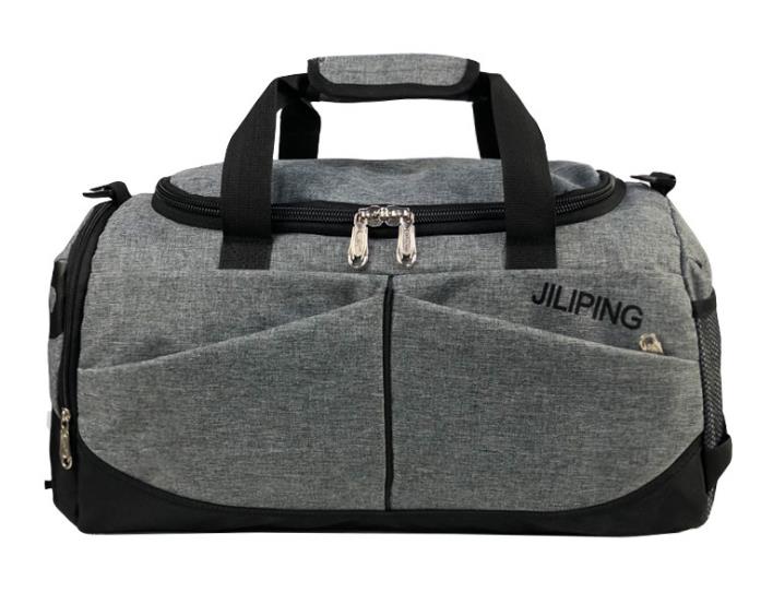 Iksnail vandtæt mænds sports gym taske kvinder rejse håndtaske stor udendørs tote bagage yoga til fitness skulder tasker: Grå