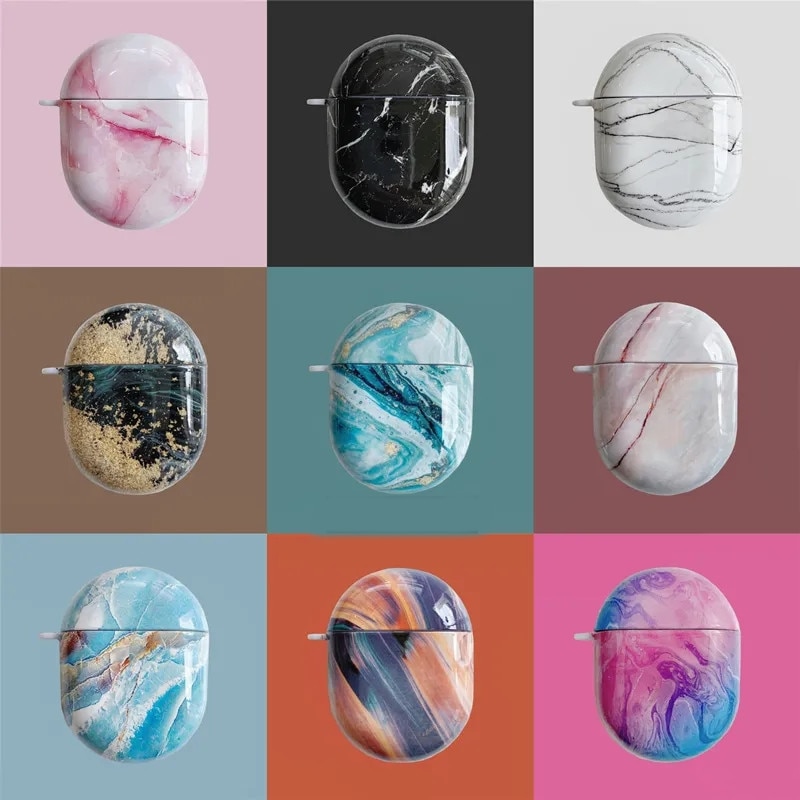 Marmurkowy futerał ochronny do Xiaomi Redmi Airdots 3 Pro / Buds 3 Pro bezprzewodowy zestaw słuchawkowy Bluetooth Earpod Cover luksusowy, odporny na wstrząsy