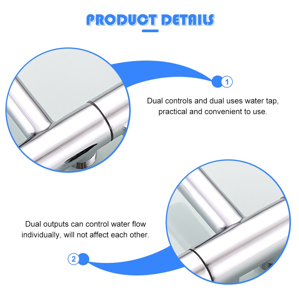 Water Shut Off Valves Angle Stop Valves 1/2 Inch Connector Dual Switches