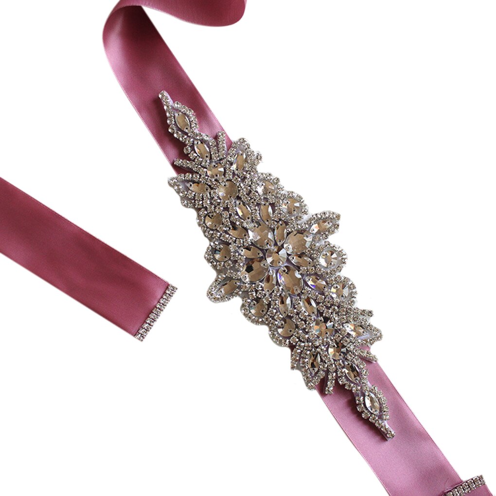 Ceinture femme cristal mariage ceintures Satin strass robe de mariée ceinture accessoires de mariage ruban de mariée ceinture ceinture: NO.8
