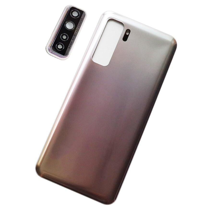 Tylna szklana pokrywa dla Huawei P40 Lite 5G pokrywa baterii tylna szklana obudowa tylna obudowa zamiennik dla honoru 30S rosja edycja: Silver With Lens
