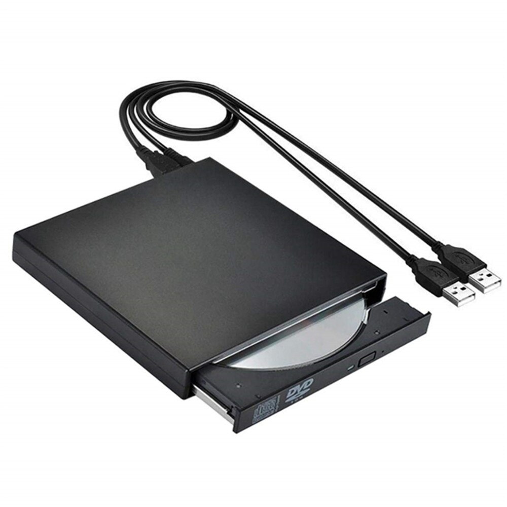 lecteur DVD Externe USB CD-RW Enregistreur DVD/Lecteur CD Lecteur Lecteur Optique pour Ordinateur portable Macbook pc Windows7/8 freeship: Black