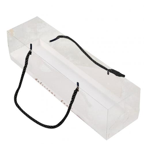 Kuchen verpackung 10Stck Tragbare transparent Kuchen Schweizer Rolle Boxen Haustier Verpackung Nachtisch Behälter Kuchen Kasten Küche zubehör: Schwarz L