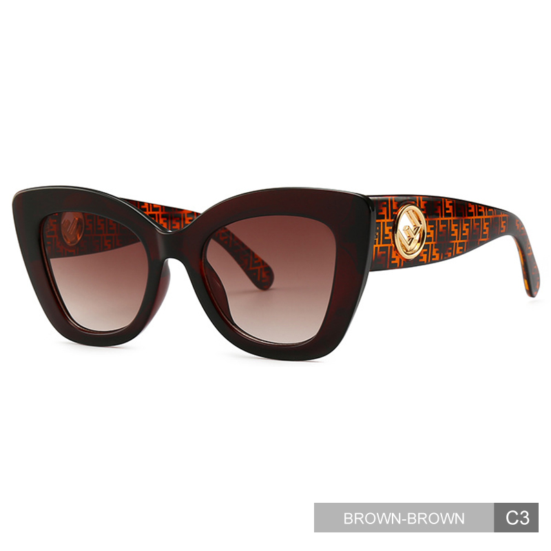 Madeliny cat eye solbriller kvinder vintage klassisk cateye solbriller gradient brand retro briller  uv400 ma056: C3 brunbrun