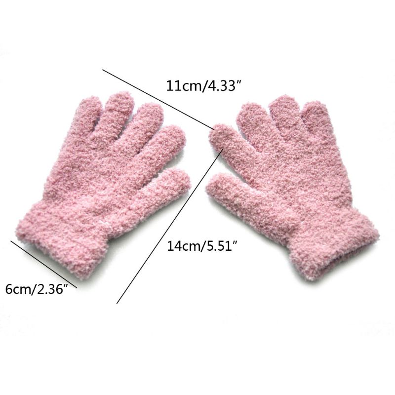 Winter Warm Baby Gloves Children Stretch Mittens Kids Girls Gloves Full Finger Glove