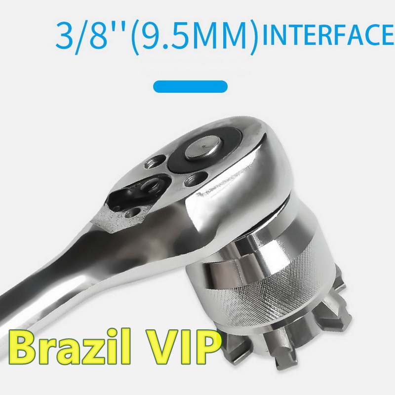3/8 Inch Drive 10Mm Verstelbare Hex Universele Socket Koppel Ratchet Socket Adapter Spanner Mouw Reparatie Tool Brazilië