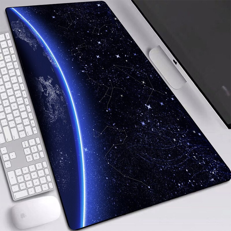 Espaço gaming mouse pad grande casa personalizado mousepad gamer escritório borracha natural xxl mouse tapete de teclado de mesa xxl mouse pads: 40X30 CM / Branco Pérola