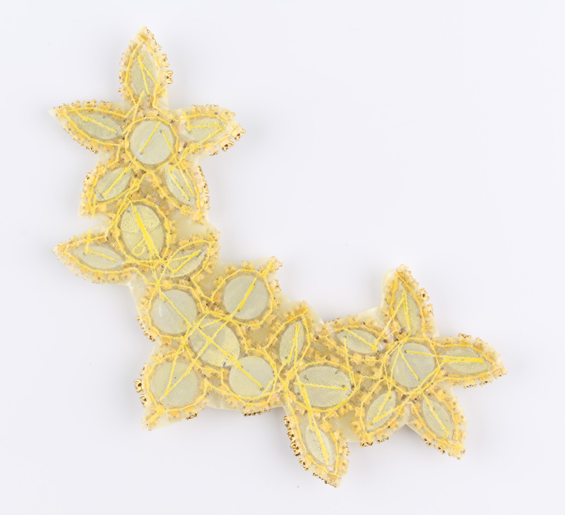 (3 stks/partij) Bling Gold AB Crystal Rhinestone Applicaties Patch -Fix Kralen Applique Trim Voor Meisje Hoofdbanden jurk