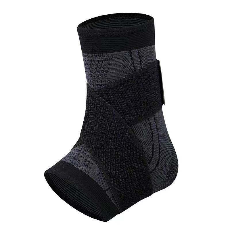 1 stk. beskyttende fodbold ankelstøtte basketball ankelstøtte kompression nylonrem bælte ankelbeskytter ankelvægte bandage: L / Beige