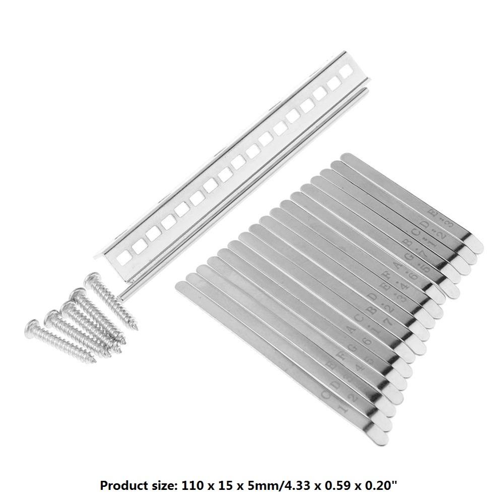Aluminum Alloy Replacement Keys For 17 Note Kalimba African Mbira Thumb Piano Parts Solid Metal Musical Instruments Accessaries: Default Title