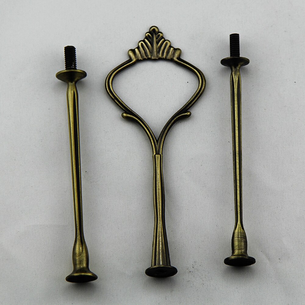 Cake Plate Stands 3 Tier Plate Handle Fitting Hardware Rod Tool Cake Plate Stand Wedding Birthday Cake Stand Handle,No Plate: Bronze
