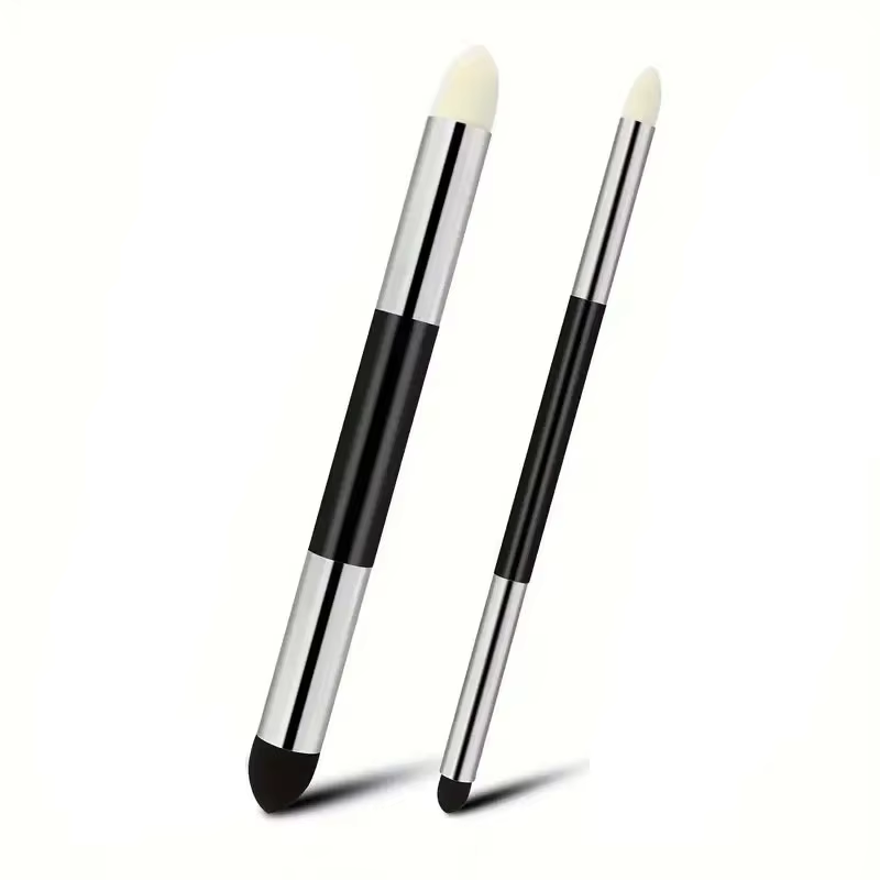2/4/6/12 Pcs Artist Blending Sponge Pen Double Headed Rubbing Brush Dual Tip Sketching Wipe Pen Drawing Art Blenders Tools: WHITE