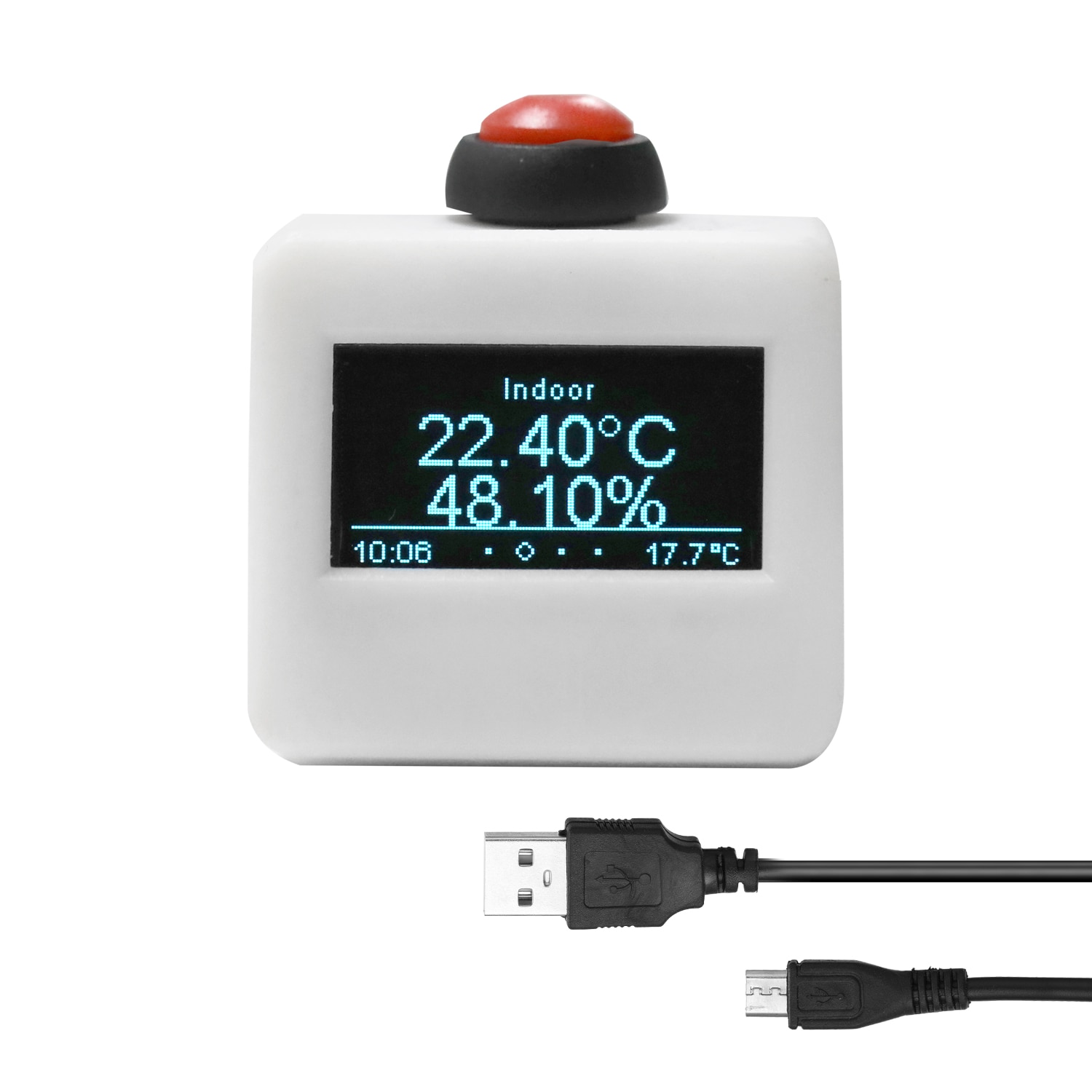 Reloj meteorológico LCD portátil para el hogar, con función de calibración de tiempo automática, Wifi, tamaño Mini