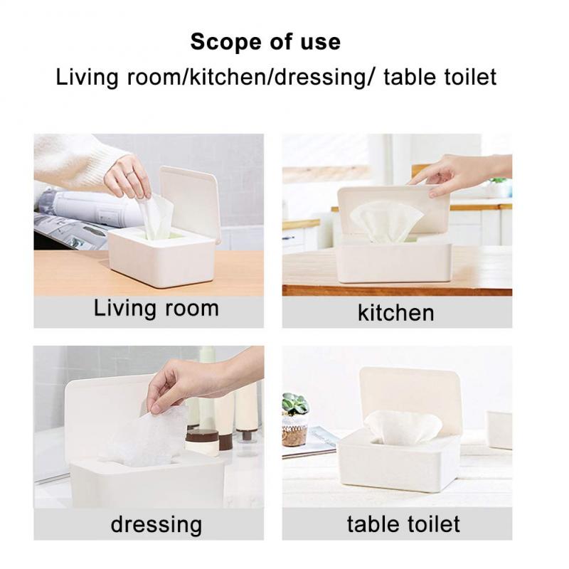 Dry Wet Tissue Paper Case Seal Paper Box Care Baby Wipes Napkin Storage Box Holder Container Wipes Dispenser Home Tissue Holder
