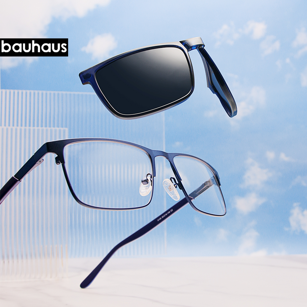 X109 2 en 1 aimant polarisé pince lunettes cadre hommes optique myopie pince lunettes pour hommes lunettes cadre