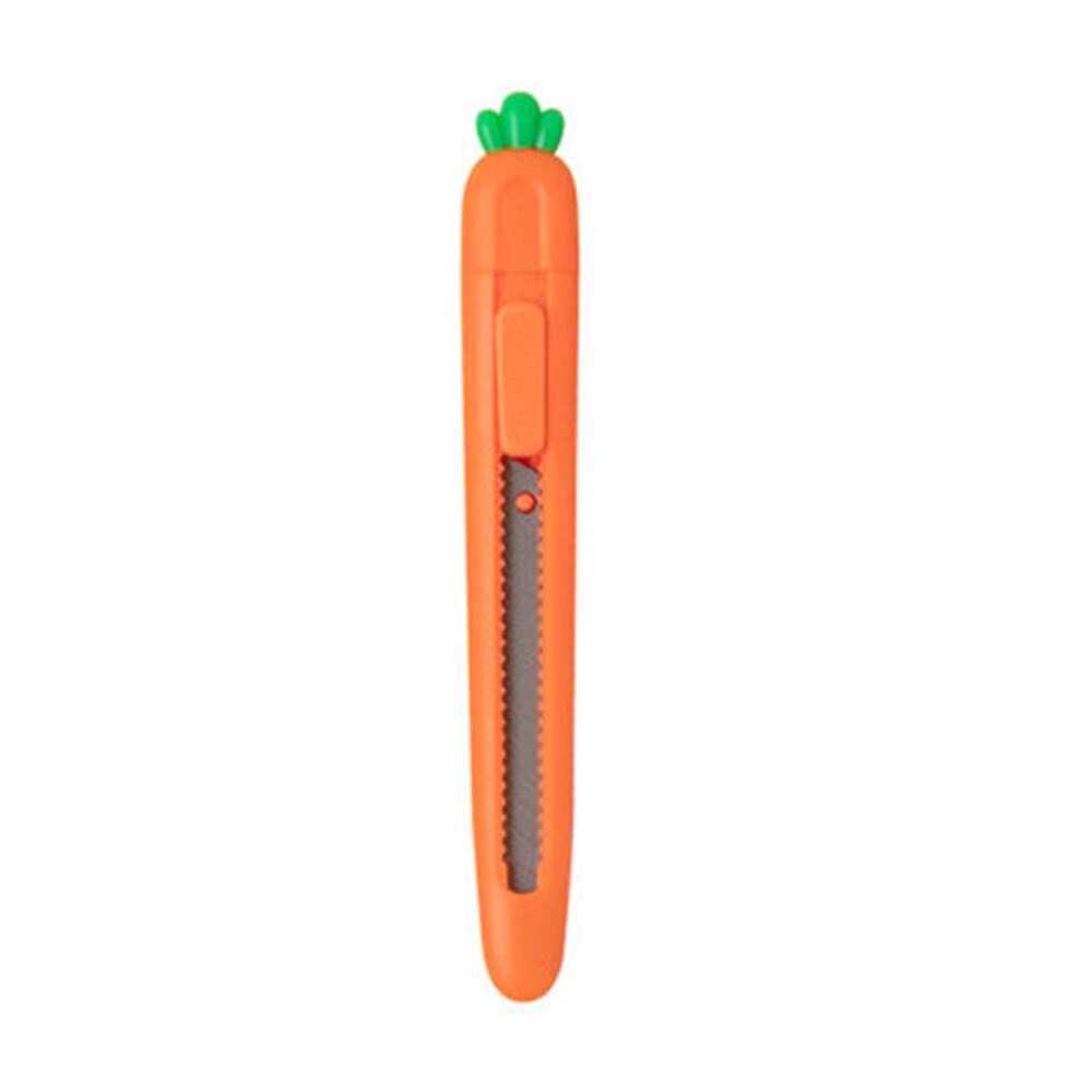 Retractable Razor Knife Cute Carrot Shaped Art Envelope Utility Knife for Packages Box Cutters,Cutting Paper Craft Cardboard etc