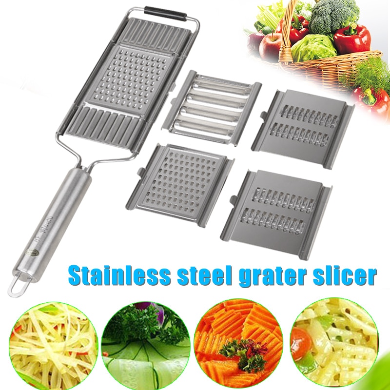 Multi-zweck Gemüse Schneidemaschine Edelstahl Reibe Cutter Aktenvernichter Obst Kartoffel Schäler Karotte Reibe Küche Zubehör