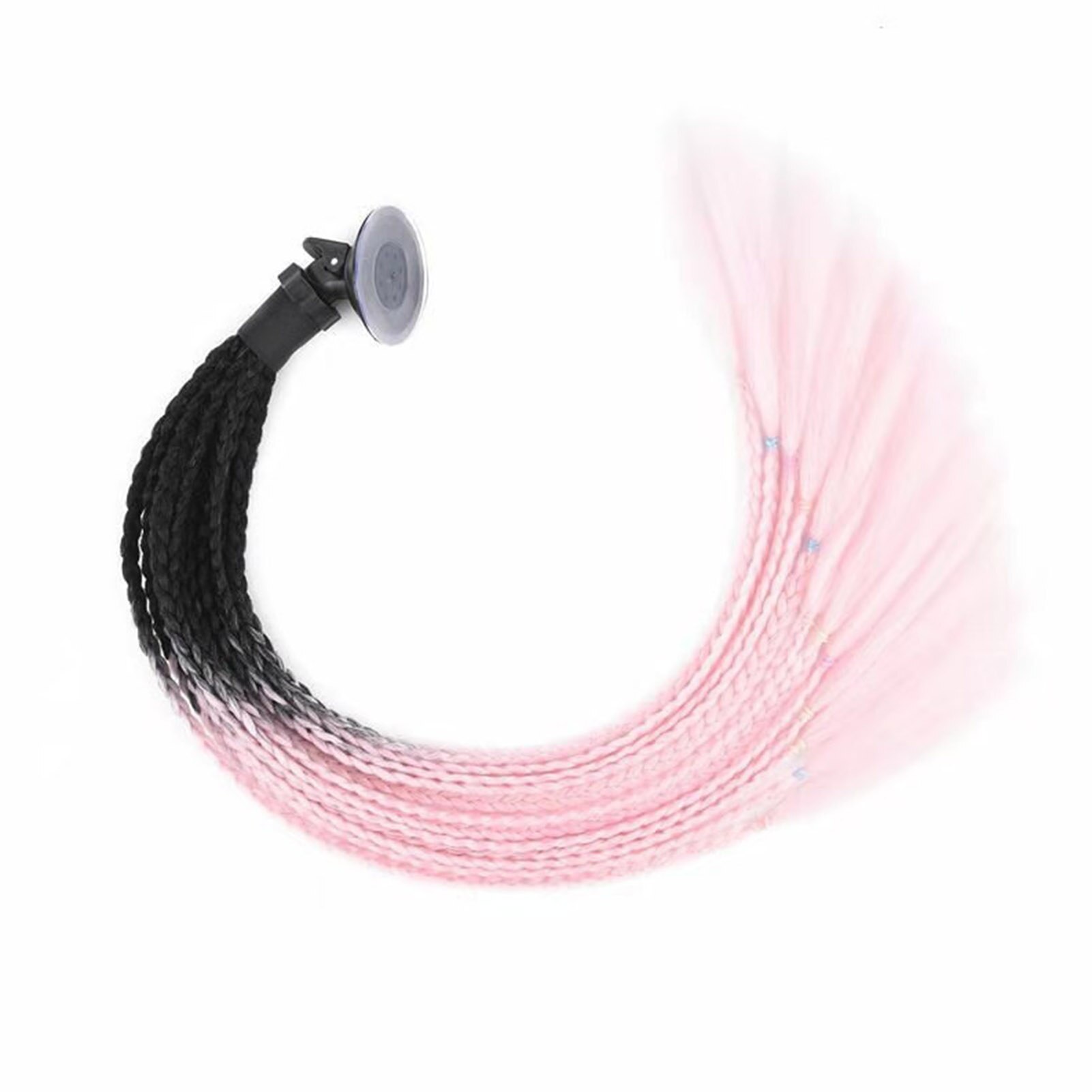 Casco de motocicleta con trenzas para mujer, casco , Peluca de cola de caballo para motocicleta, cascos de moto, 7 casco de colores, trenza sucia: F