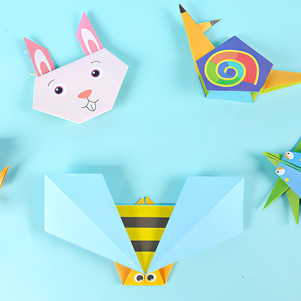 Ensemble de livre Origami de dessin animé, livre coloré en papier, jouet pour enfants de 3 à 6 ans