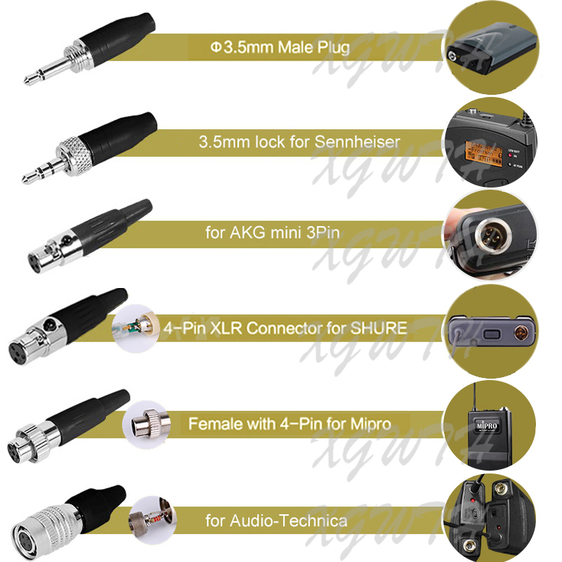 Black Tie Clip Lapel Microphone Condenser Lavalier Mic Mike for Shure