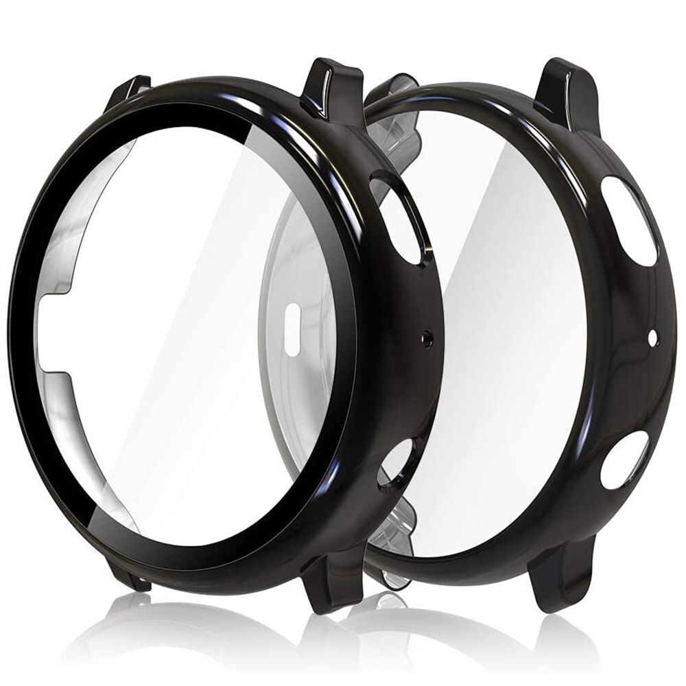 for samsung galaxy watch active 2 case 44mm 40mm with Tempered Glass Screen Protector film Full Protective Hard Cover Bumper